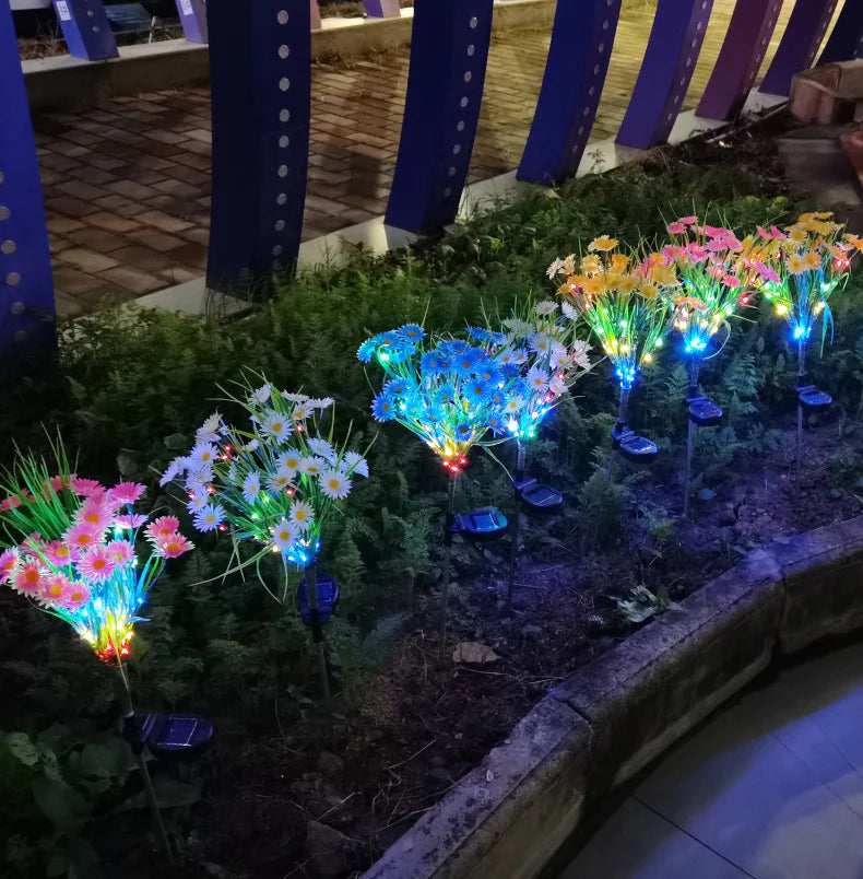 Solar Garden Lights LED Flower Stake Lamp Outdoor Yard Waterproof Patio Decor Mimarta
