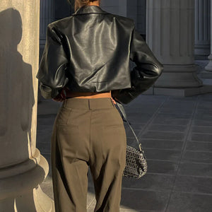 Leather Cropped Jacket Rieworkes