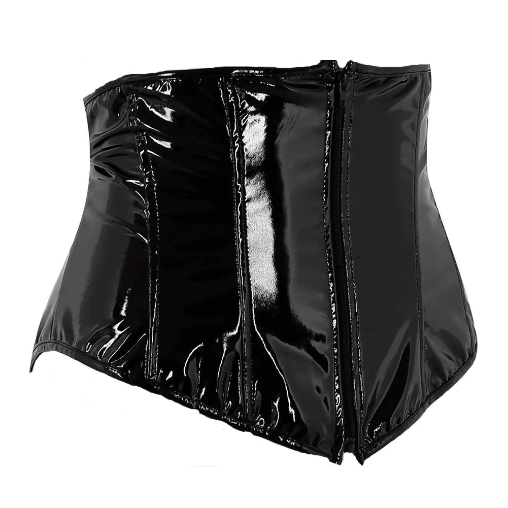 Sexy Short PU Leather Waist Clip Corset for Women Rieworkes
