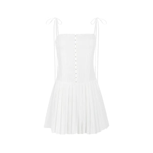 Summer White Backless Dress - French Style Mini Dress Mimarta