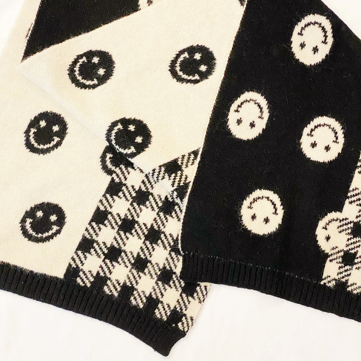 Checked On Happiness Cozy Scarf Rieworkes