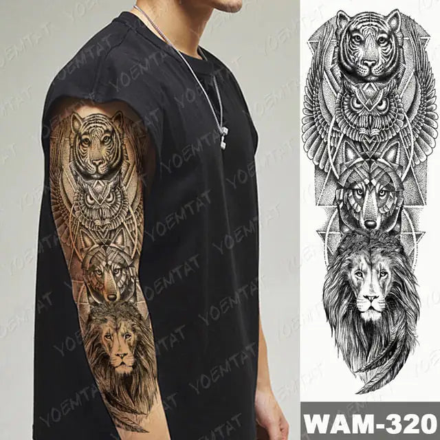 Full Temporary Tattoo Watercolor Sheets Rieworkes