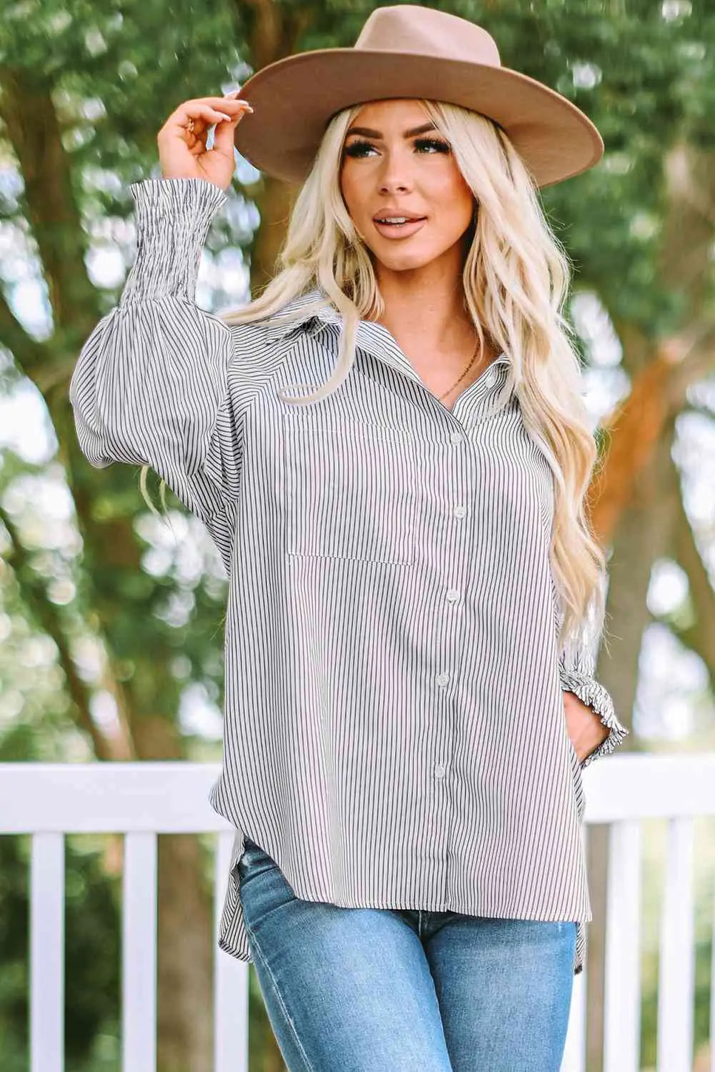 Fernanda Lantern Sleeve Shirt Rieworkes