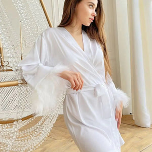 Ruby Feathered Robe Rieworkes
