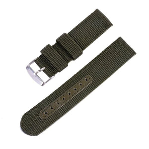 18mm 20mm 22mm 24mm Military Canvas Nylon Wrist Watch Band Strap Bracelet Sport Rieworkes