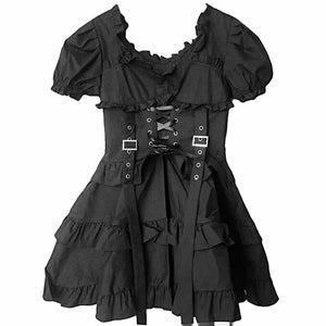Gothic Women Black Dress Rieworkes