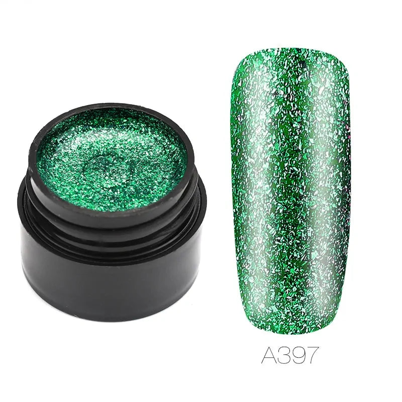 Hybrid Varnishes Gel Nail Polish Set Glitter Rieworkes