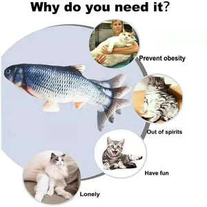 Cats USB Charger Interactive Toy Fish Rieworkes