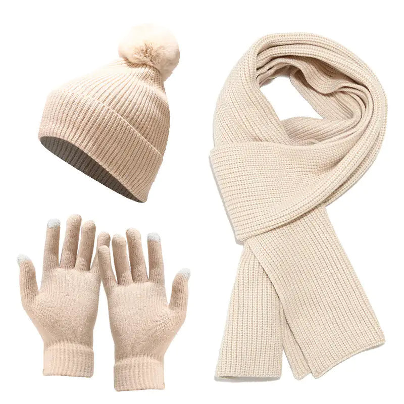 Cozy Winter 3 In 1 Scarf, Beany And Gloves Set Rieworkes