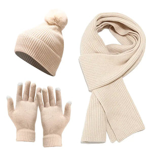 Cozy Winter 3 In 1 Scarf, Beany And Gloves Set Rieworkes