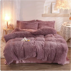 Luxury Plush Fleece Bedding Set - Queen & King Sizes, Warm Quilt Cover & Pillowcases Mimarta