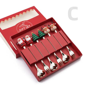 Christmas Cutlery Set: Festive Spoon and Fork Rieworkes