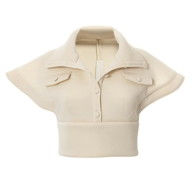 2023 Fall Women’s Air Layer Top with Design Sleeves Mimarta
