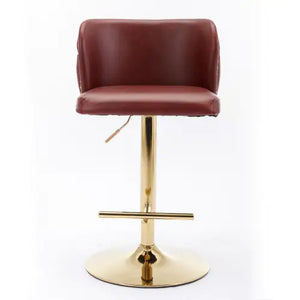 Furniture,Swivel Barstools Adjusatble Seat Height, Modern PU Upholstered Bar Stools With The Whole Back Tufted, For Home Pub And Kitchen Island Rieworkes