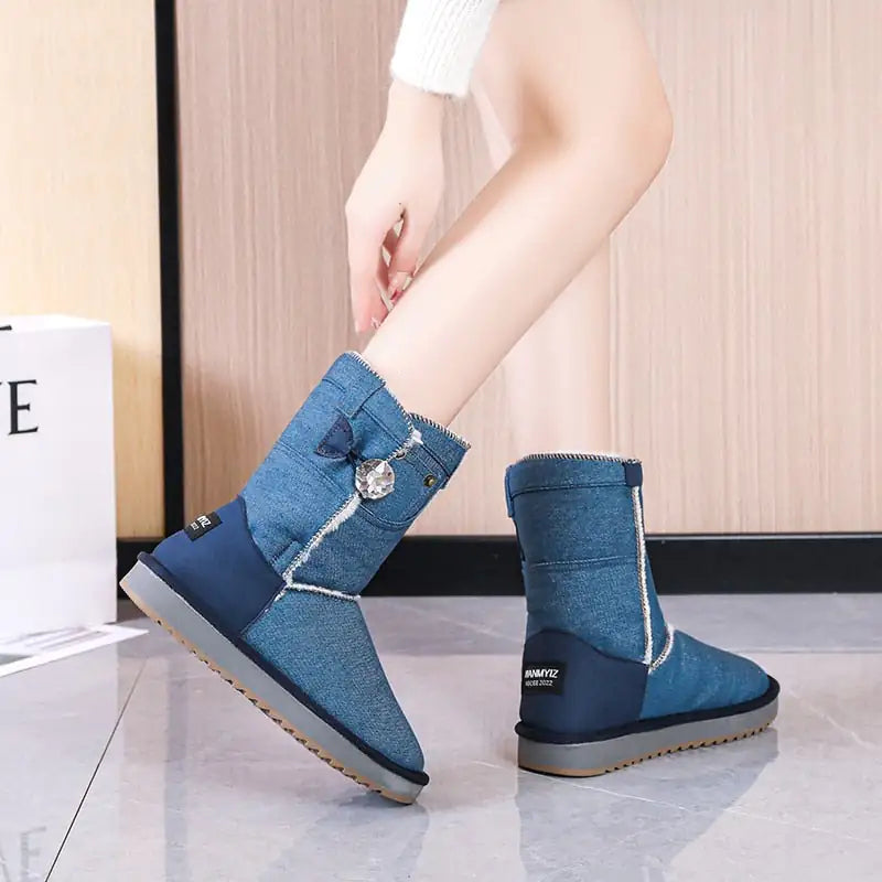 Ankle Boots Women Shoes Woman Boots Snow Winter Rieworkes