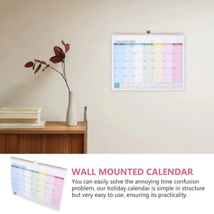 Wall Office Large Appointment Hanging Mounted Holiday Monthly Home Calendar Rieworkes