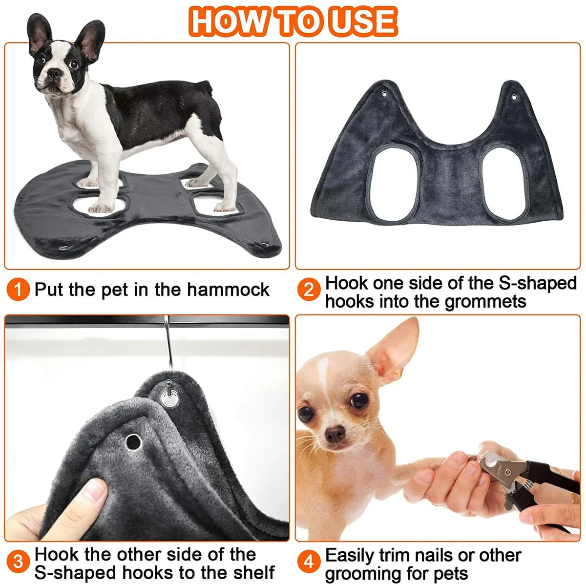 Portable Pet Dog Cat Grooming Hanging Hammock Harness Breathable Groom Helper US Mimarta