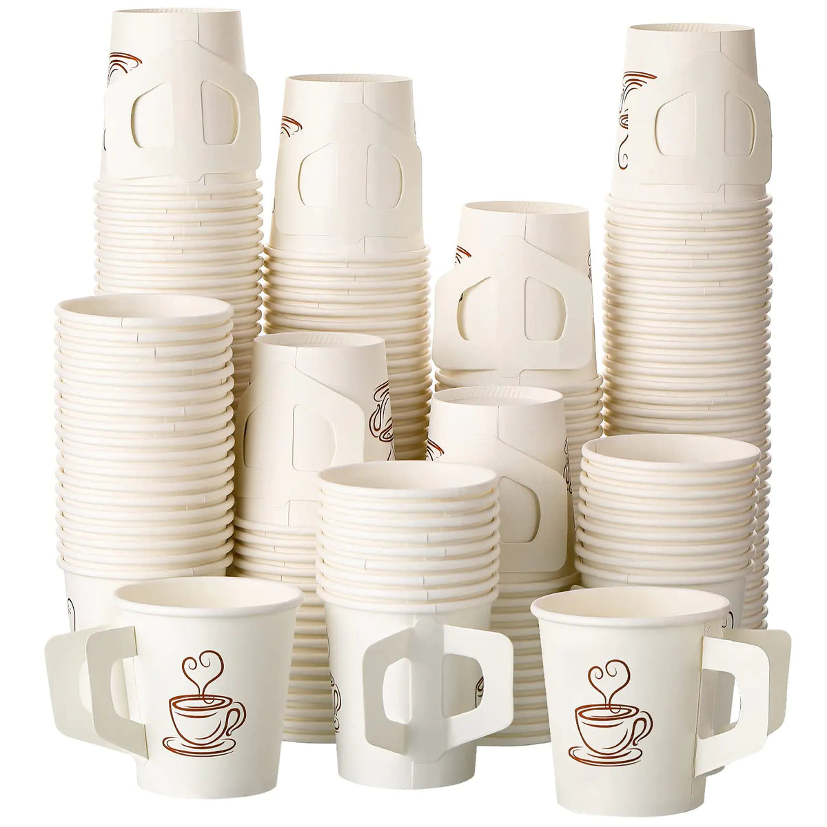 Tessco 4 oz Disposable Espresso Paper Cups with Handle 200 Count Ideal for Coffee Tea Cocoa Juice and More Mimarta