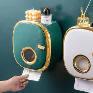 Wall-Mounted Tissue Box for Bathroom Storage Shelf Mimarta