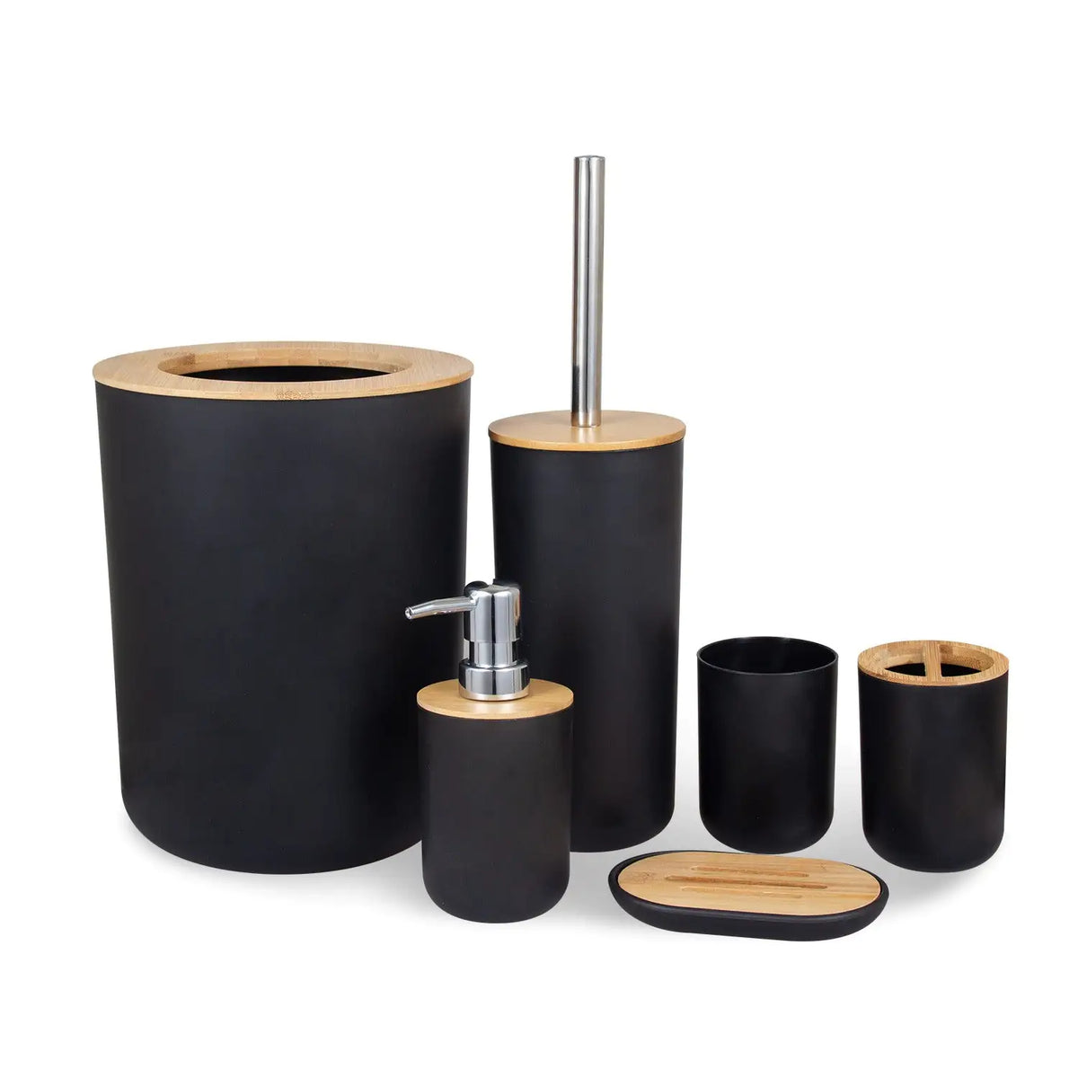 Light Luxury Bamboo Wood Bathroom Set Rieworkes