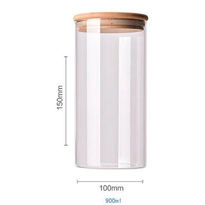 Bamboo-Covered Borosilicate Glass Food Storage Containers Rieworkes