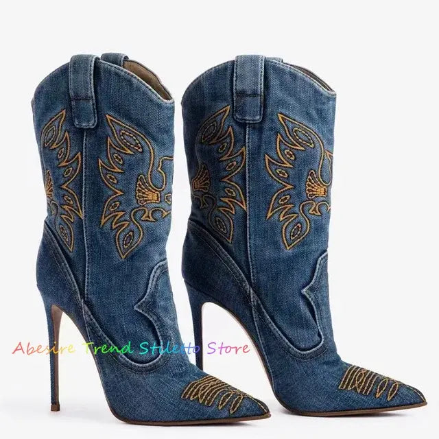 Winter Elegant Pointed Toe High Heels Rieworkes