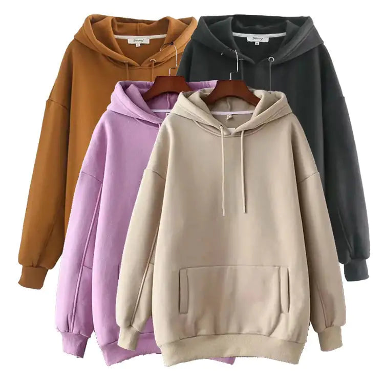 Casual Solid Color Plus Velvet Sweater for All Seasons Mimarta