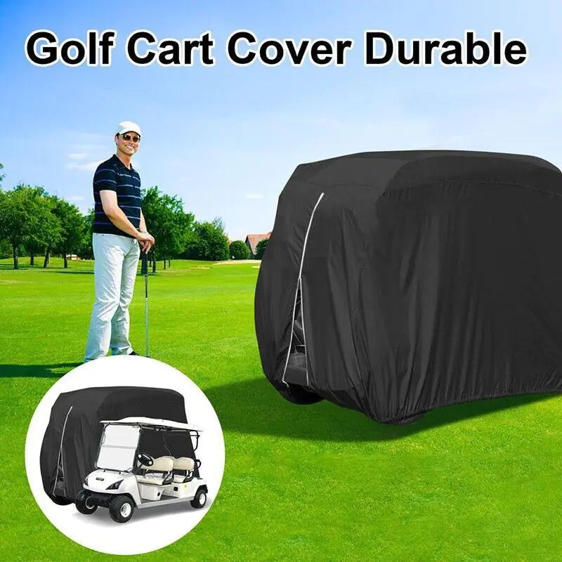 Waterproof Golf Cart Cover Zipper 4 Passenger EZ GO Club Car Yamaha Elastic Hem Rieworkes