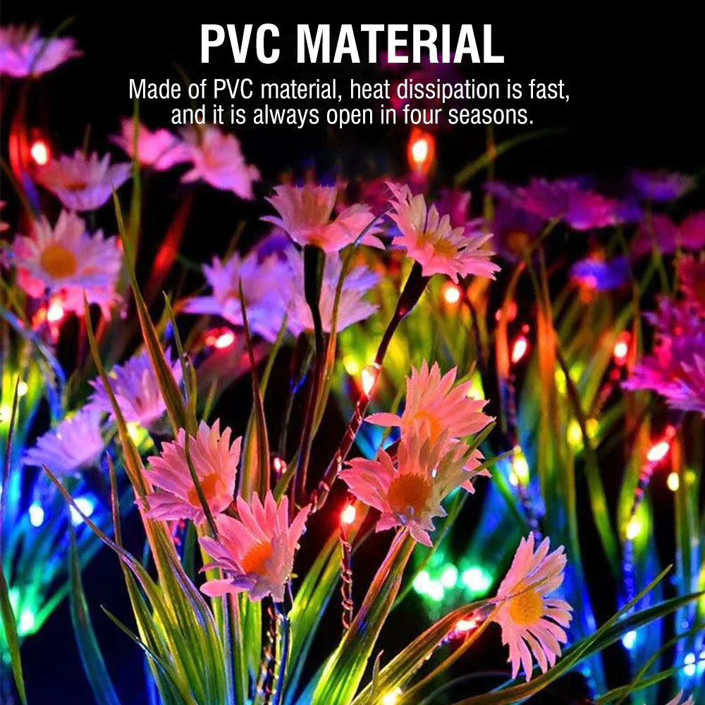 Solar Garden Lights LED Flower Stake Lamp Outdoor Yard Waterproof Patio Decor Mimarta