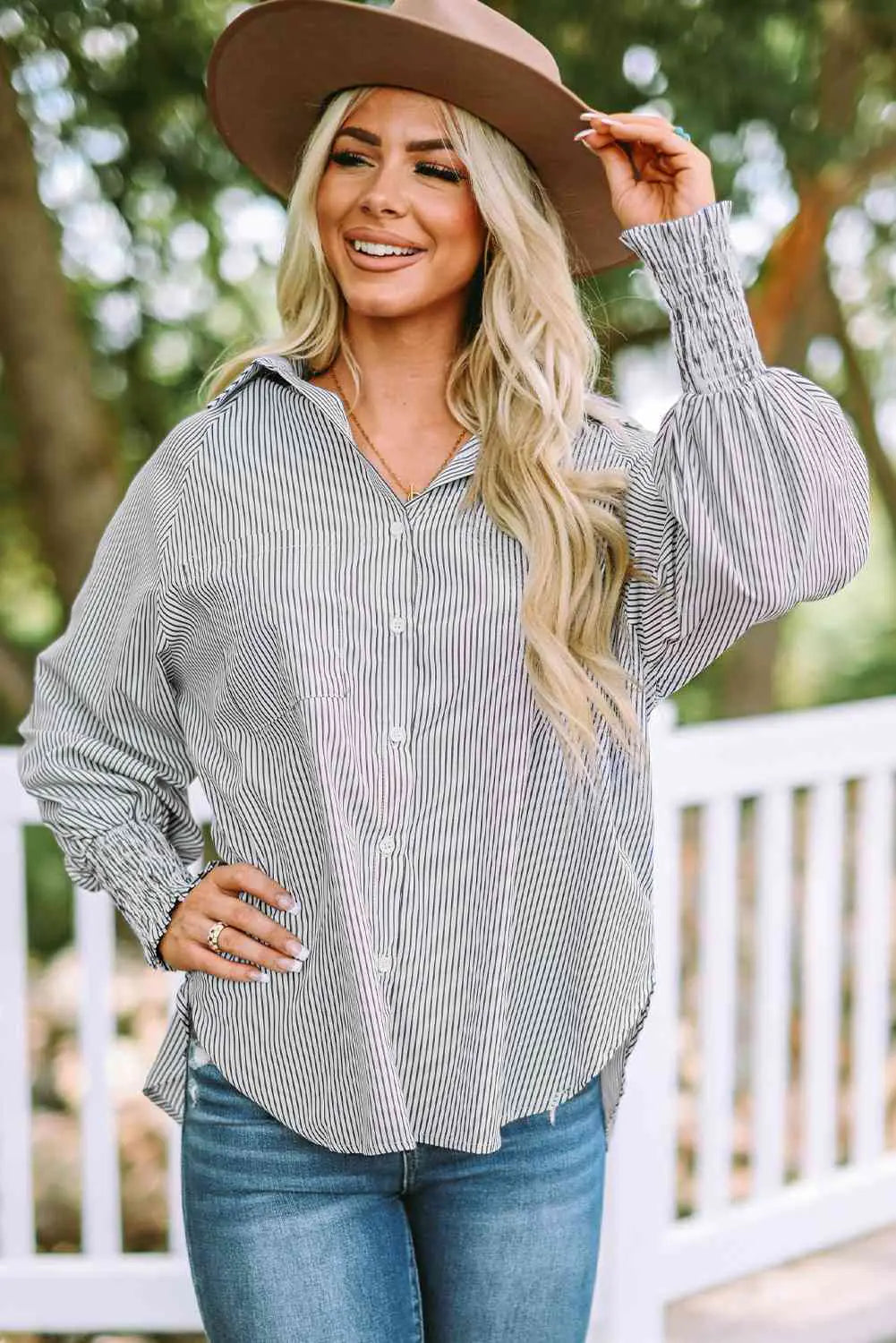 Fernanda Lantern Sleeve Shirt Rieworkes