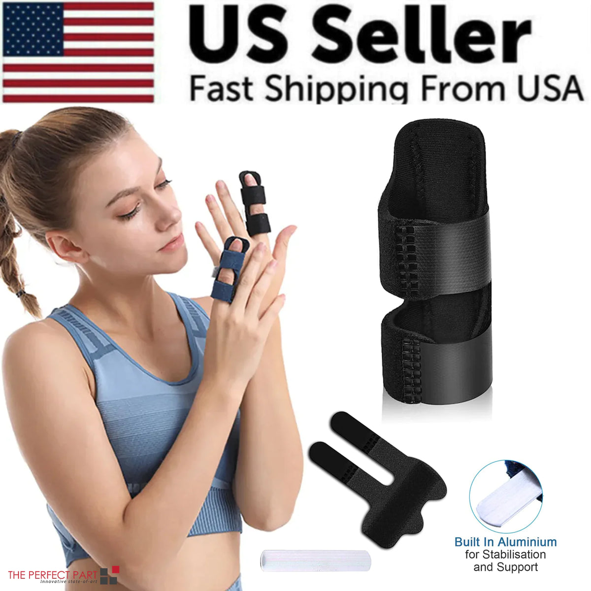 Adjustable Trigger Finger Splint Straightener Corrector Brace Support Protector Rieworkes