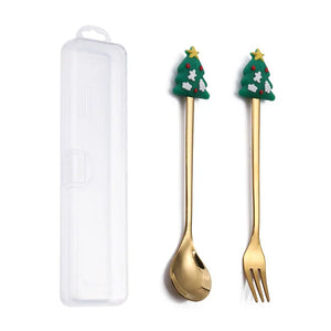Christmas Cutlery Set: Festive Spoon and Fork Rieworkes
