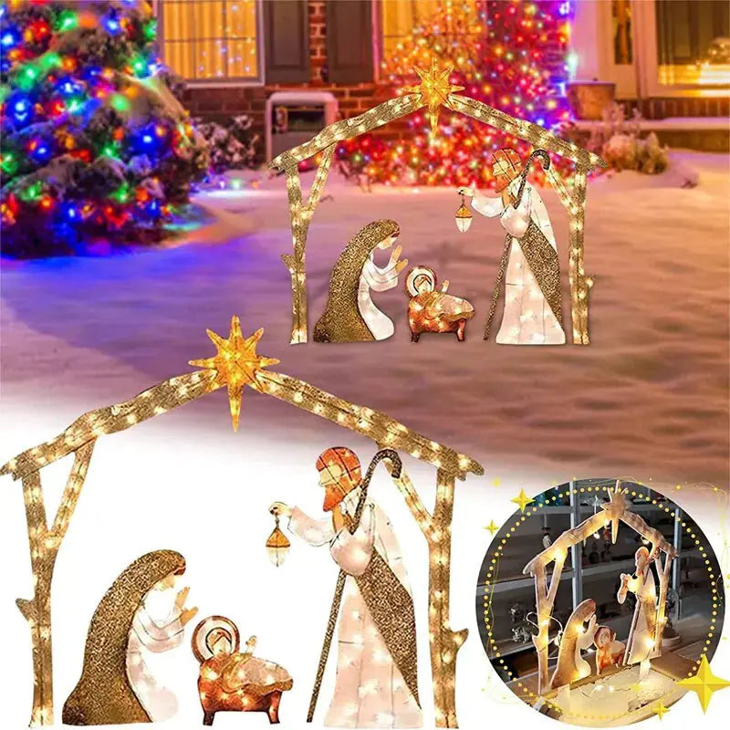 Christmas LED Decorations Family of Three Rieworkes