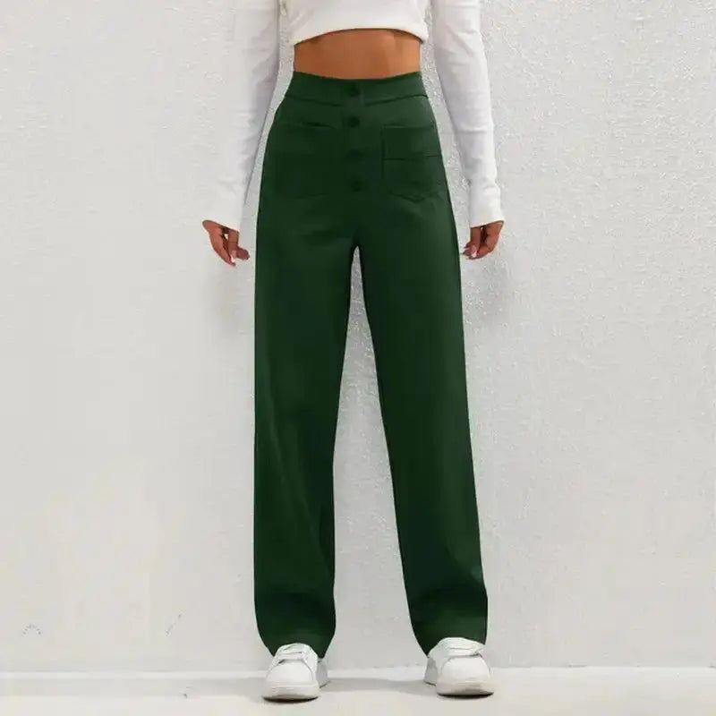 High- Waisted Casual Pants Rieworkes