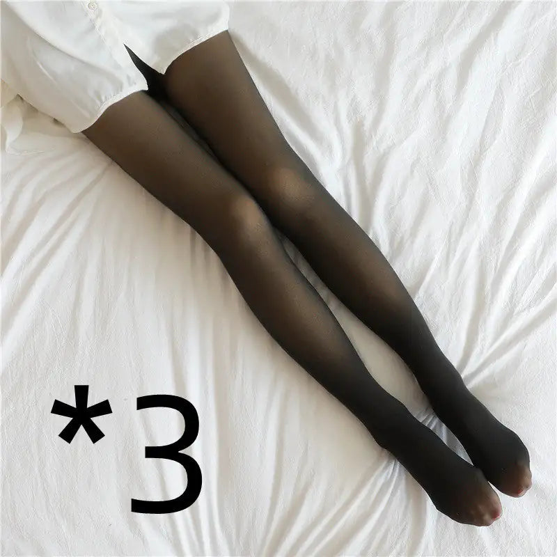 Fake Translucent Plus Size Leggings Fleece Lined Tights Fall And Winter Warm Fleece Pantyhose Women Fleece Lined Pantyhose Thermal Winter Tights Mimarta