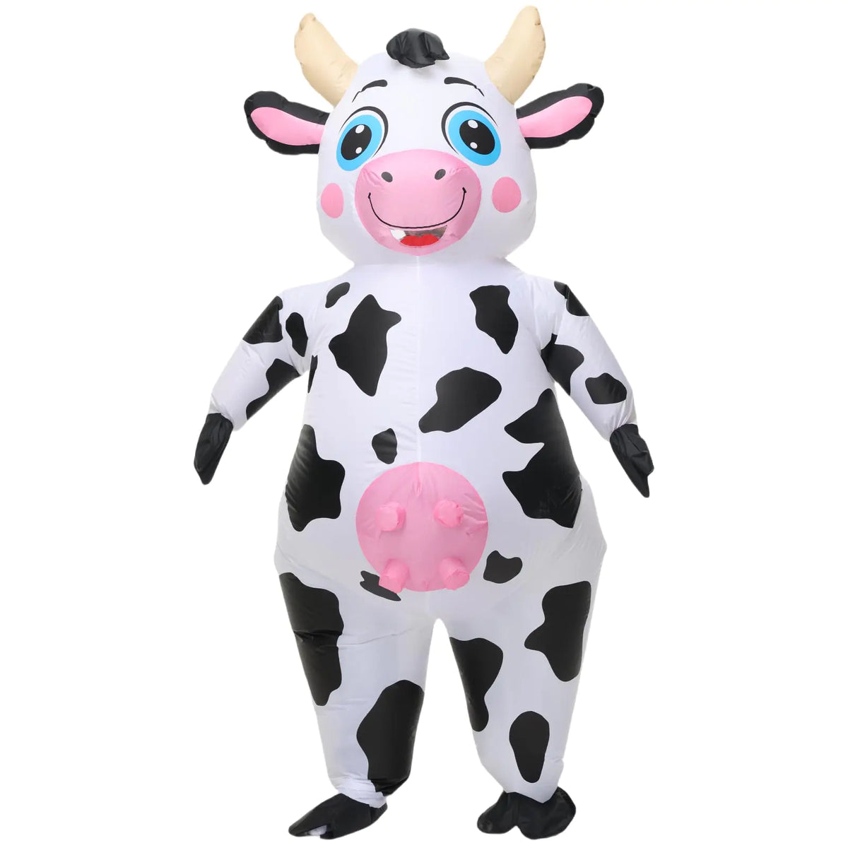 Arokibui Inflatable Cow Costume Funny Blow up Animal Costume Cow Suit Cosplay Party Christmas Halloween Costume Festival Costume Parade Carnival Costume Mimarta