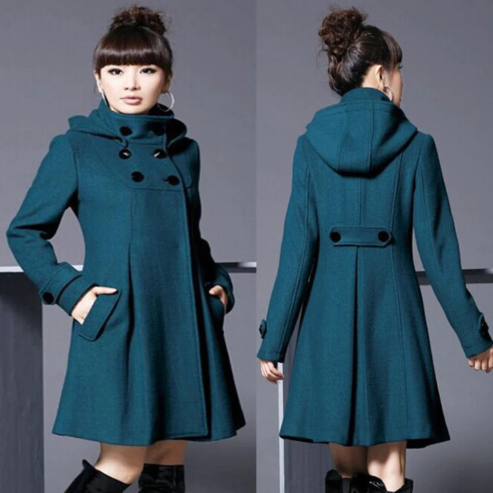 Overcoat hooded double breasted windbreaker Rieworkes