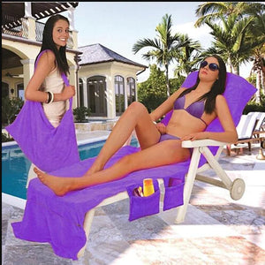 Beach Chair Cover and Towel Mat for Lounge Chairs Mimarta