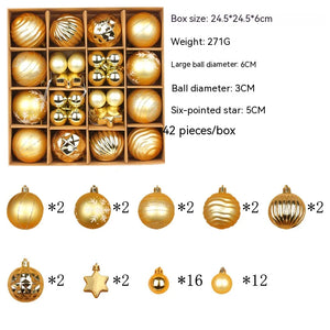 Colorful Christmas Ornament Ball Set Rieworkes