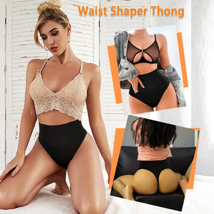Werena Tummy Control Thong Shapewear for Women Seamless Shaping Thong Panties Body Shaper Underwear 01# Black 2 Pic Set 3X-Large Rieworkes