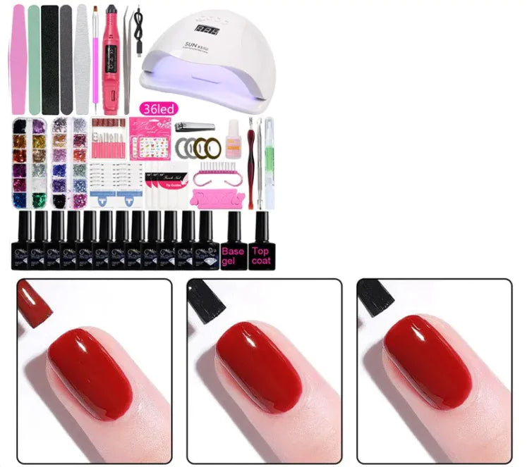 Complete Gel Nail Polish Set Rieworkes