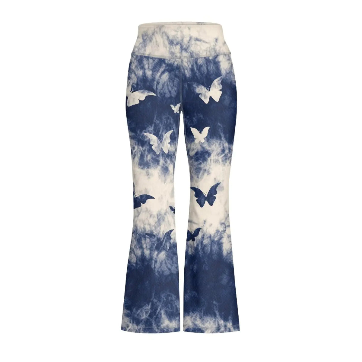 Tutolipy Butterfly Print Flare Yoga Leggings for Girls Soft Tie Dye Tummy Control Bell Bottoms Yoga Pants Smooth Yoga Pants Yoga Leggings for 5-14 Junior Kids Mimarta