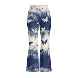Tutolipy Butterfly Print Flare Yoga Leggings for Girls Soft Tie Dye Tummy Control Bell Bottoms Yoga Pants Smooth Yoga Pants Yoga Leggings for 5-14 Junior Kids Mimarta