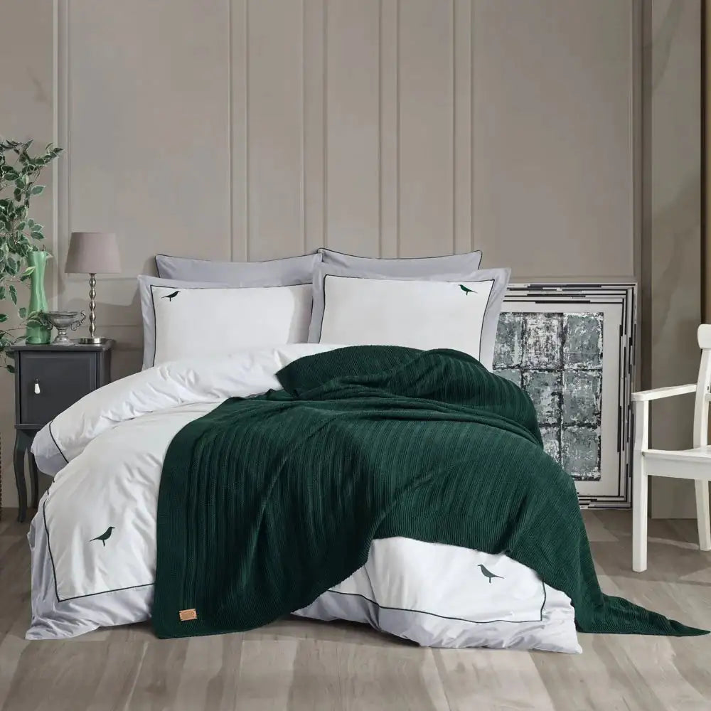 Hobby Double New Fancy Blanket Set - Green Rieworkes