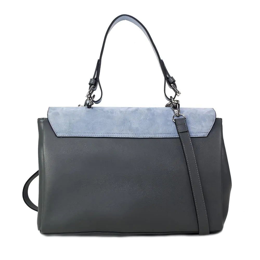 Simonetta Leather Handbag -Serenity / Charcoal Rieworkes