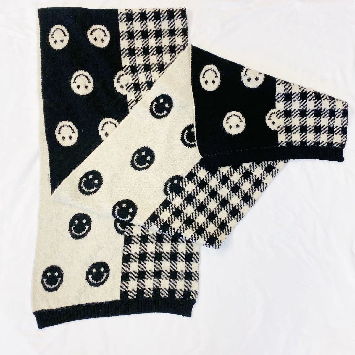 Checked On Happiness Cozy Scarf Rieworkes