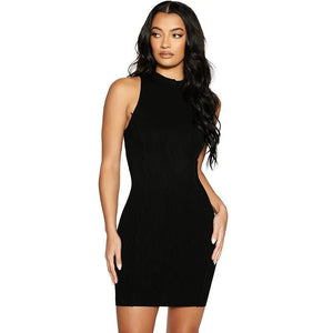 Ribbed Sleeveless Bodycon Summer Dresses For Women Rieworkes