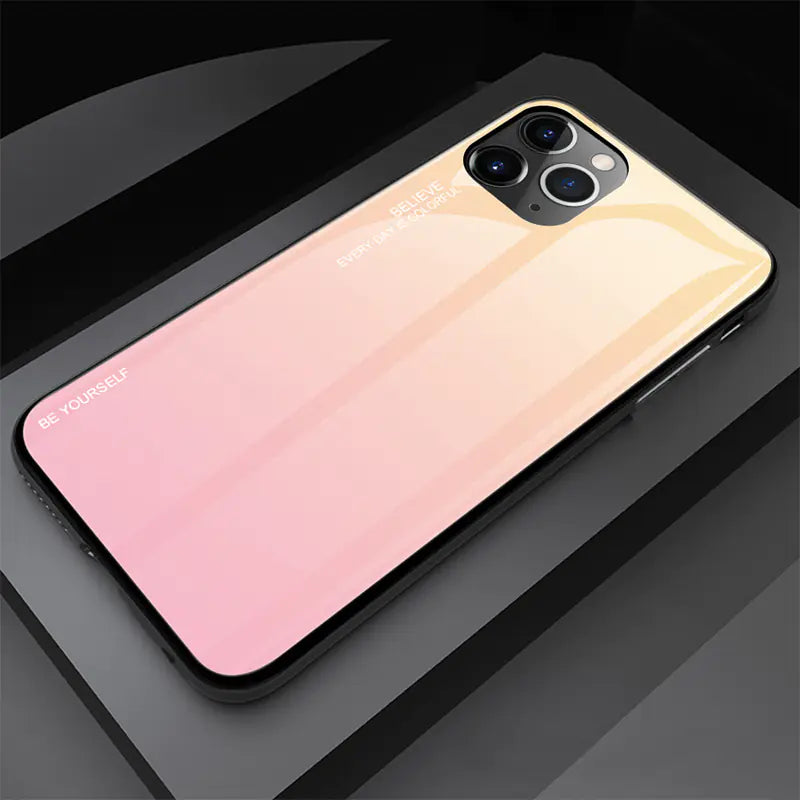 Gradient Tempered Glass Phone Case with Drop Protection Mimarta