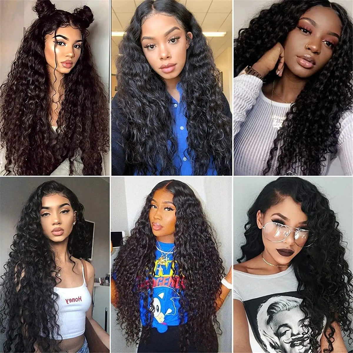 AA Hair Front Wig Womens Brazilian Human Long Curly Lace Wavy Hair Wigs US 2023 Rieworkes
