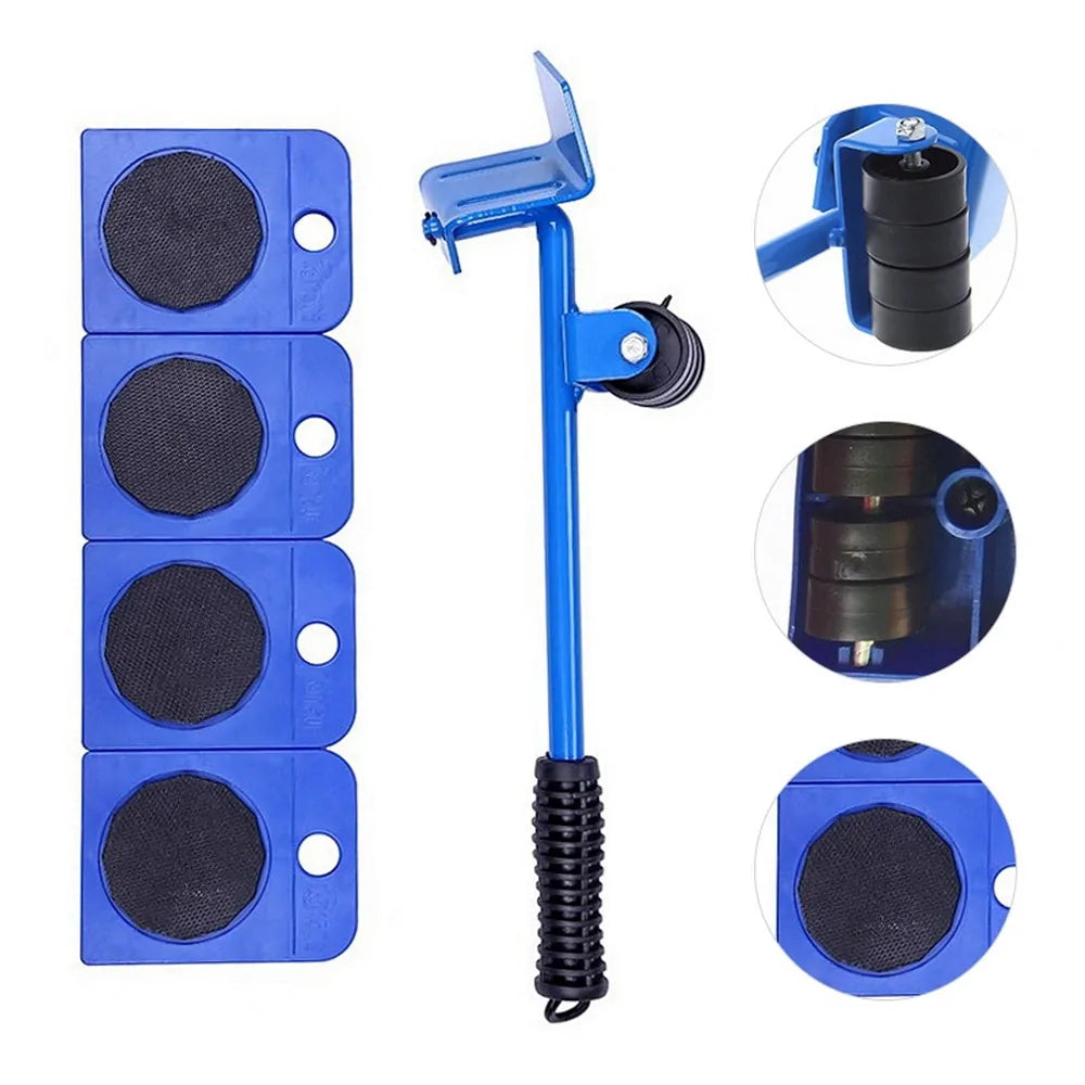 Furniture Lifter Sliders Kit: Heavy-Duty Roller Move Tool Set for 100Kg/220Lbs Rieworkes